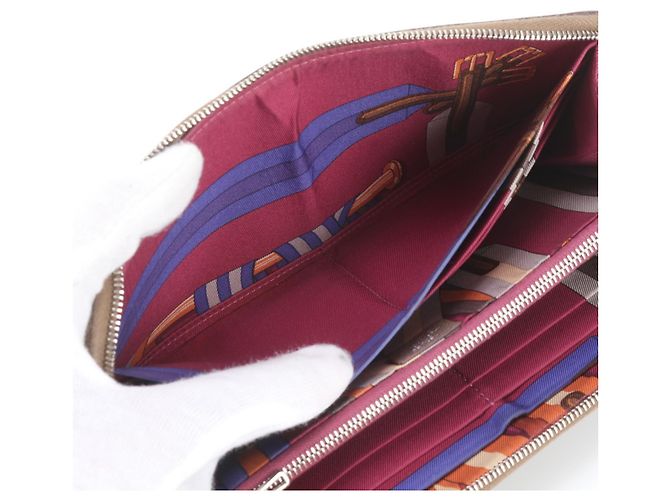 Hermès Carteira Longa de Seda Hermes Azap - vista 7