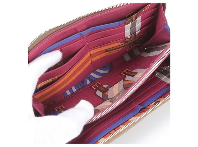 Hermès Carteira Longa de Seda Hermes Azap - vista 8