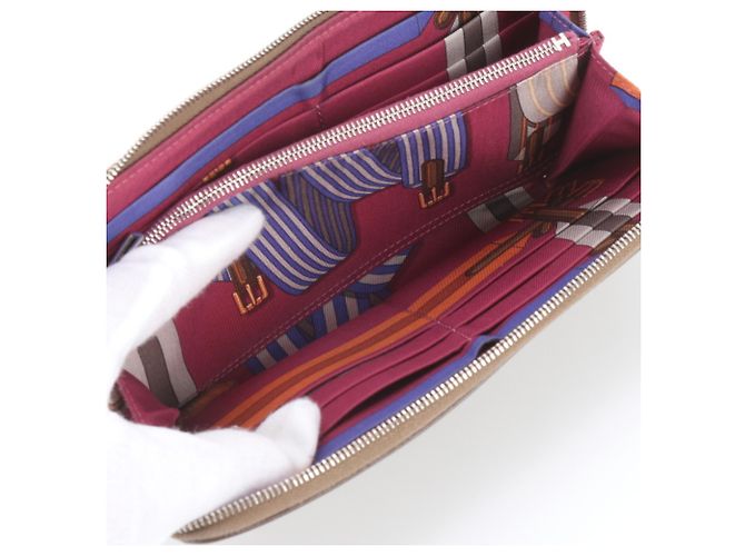 Hermès Carteira Longa de Seda Hermes Azap - vista 9