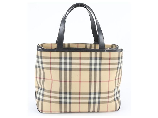 Saco Tote em couro Burberry Nova Check - vista 3