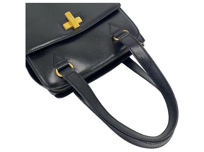 Céline Celine Mini Tote Bag aus Leder mit Vintage-Logo Gravur auf der Hardware - Ansicht 4