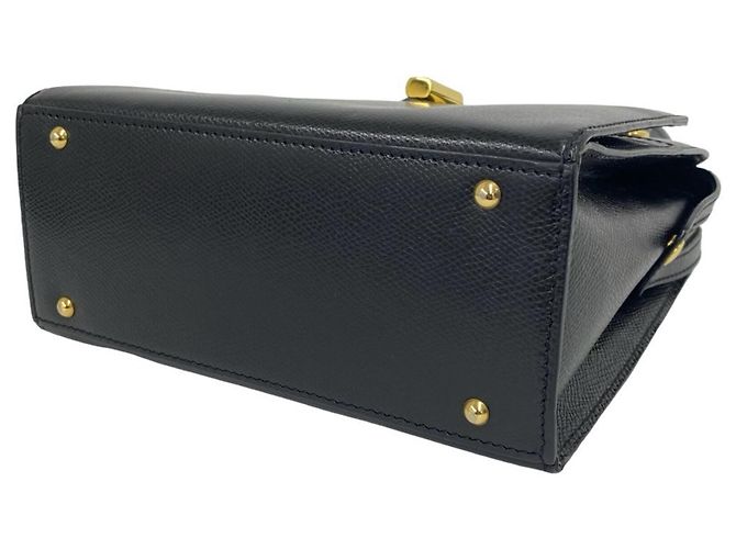 Céline Celine Mini Tote Bag aus Leder mit Vintage-Logo Gravur auf der Hardware - Ansicht 8