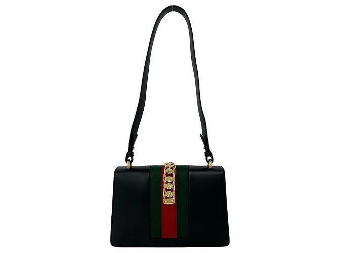 Gucci Sylvie Sherry Line Schultertasche aus Leder mit Logo-Hardware - Ansicht 3