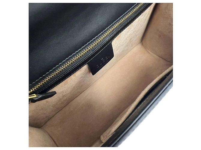 Gucci Sylvie Sherry Line Schultertasche aus Leder mit Logo-Hardware - Ansicht 9