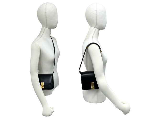 16 Céline Bolsa de Ombro Celine Classic Small em Couro - vista 2