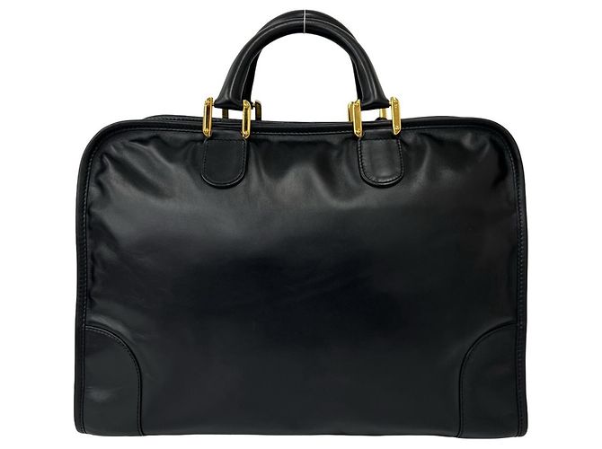 Loewe Vintage Amazona Handtasche aus schwarzem Leder - Ansicht 3