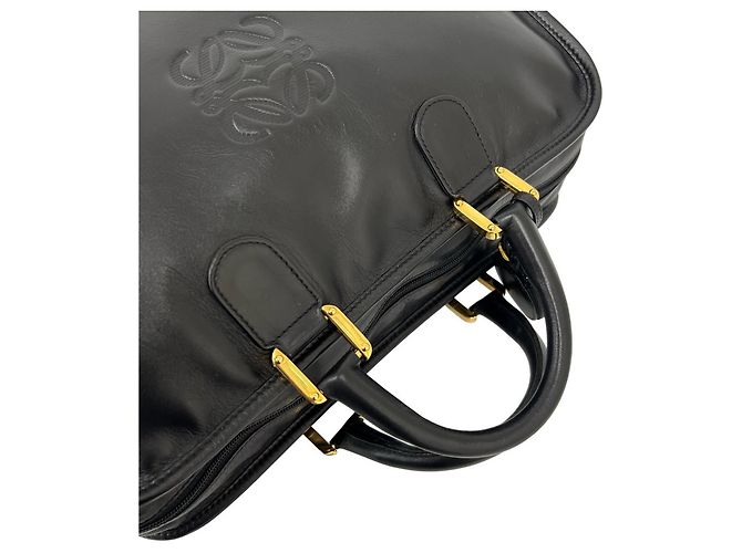 Loewe Vintage Amazona Handtasche aus schwarzem Leder - Ansicht 4