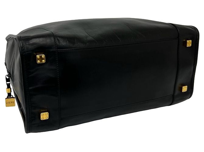 Loewe Vintage Amazona Handtasche aus schwarzem Leder - Ansicht 7