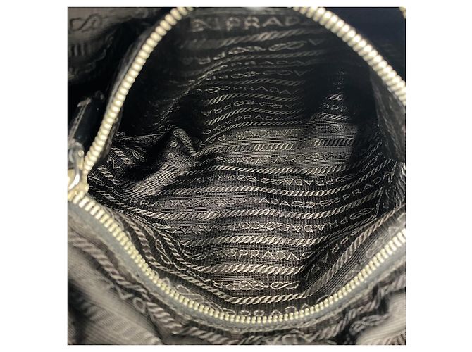 Borsa a tracolla Prada in nylon e pelle - vista 10
