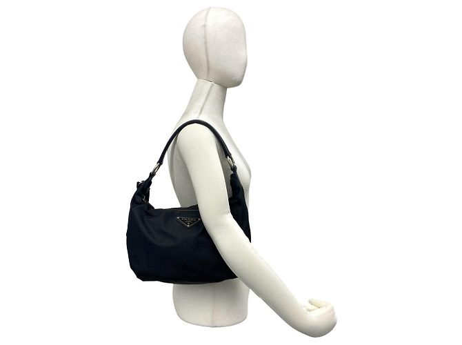 Borsa a tracolla Prada in nylon e pelle - vista 2