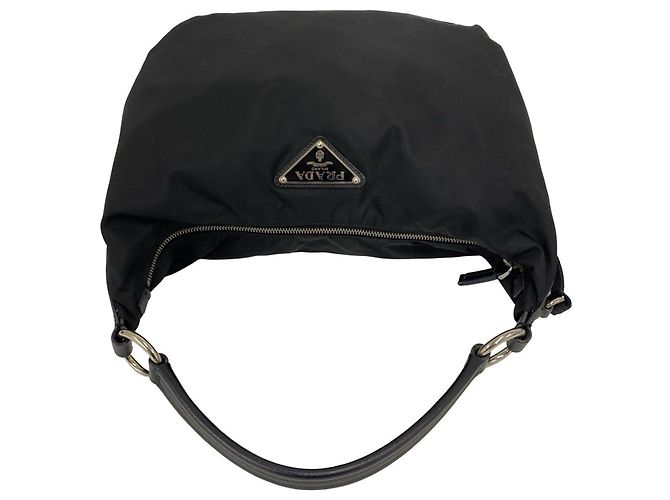 Borsa a tracolla Prada in nylon e pelle - vista 4