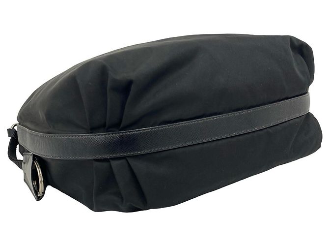 Borsa a tracolla Prada in nylon e pelle - vista 7