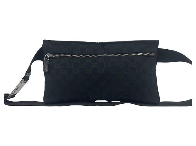 Borsa a tracolla Gucci in tela e pelle - vista 3