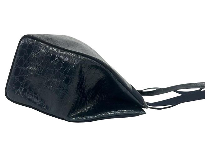Salvatore Ferragamo Shopper aus Leder in Navy - Ansicht 6