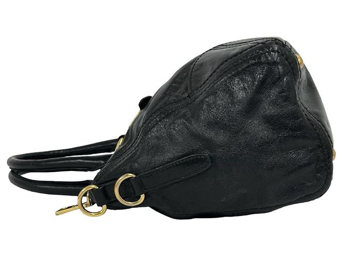 Tote Bolsa 2-Way em couro preto Prada - vista 5
