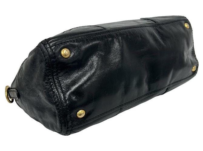 Tote Bolsa 2-Way em couro preto Prada - vista 7
