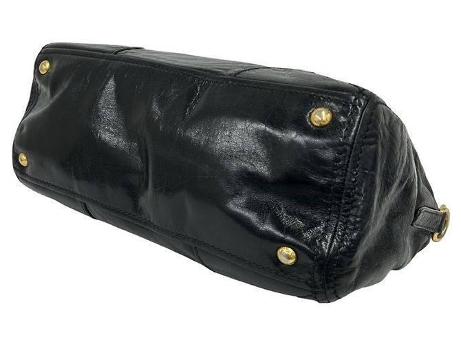Tote Bolsa 2-Way em couro preto Prada - vista 8