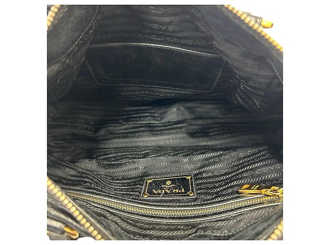 Tote Bolsa 2-Way em couro preto Prada - vista 9