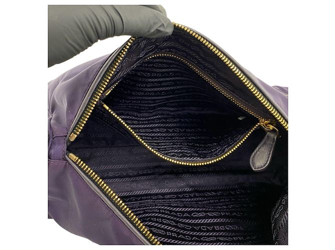 Sac à épaule Prada violet - vue 10