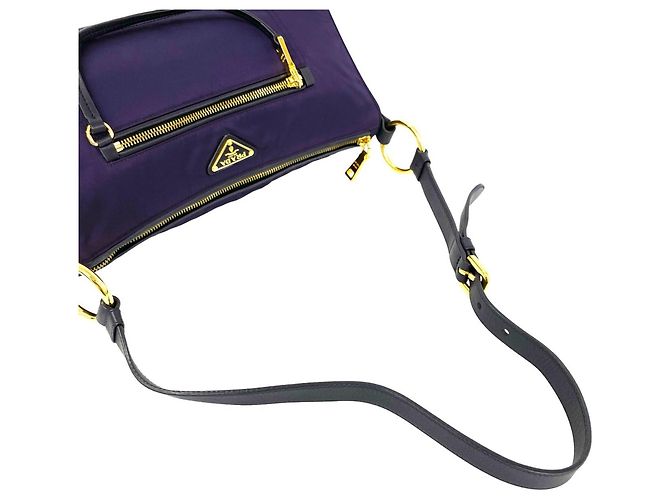 Sac à épaule Prada violet - vue 4