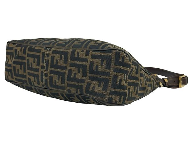Fendi Vintage Tasche aus Canvas und Leder mit Zucca FF-Muster - Ansicht 8