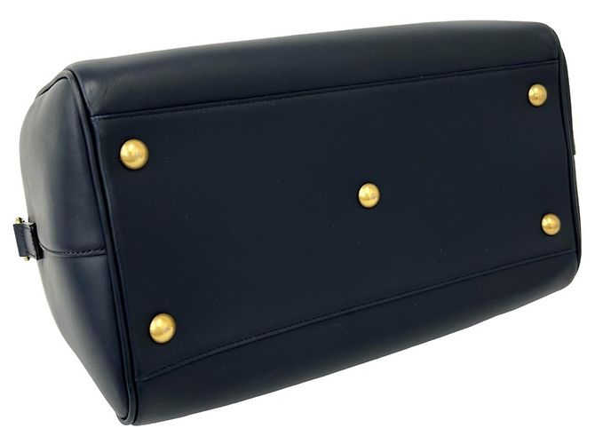 Autre Marque Saint Laurent Boston Bag aus blauem Leder - Ansicht 8