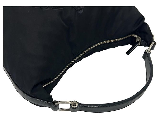 Tote Sac cabas épaule Prada en nylon et cuir - vue 4