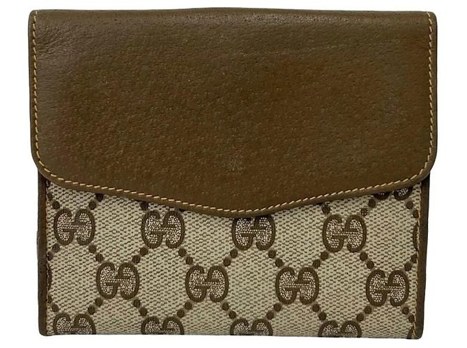 Gucci Vintage Sherry Line GG Pattern Leather Bi-fold Wallet - view 2