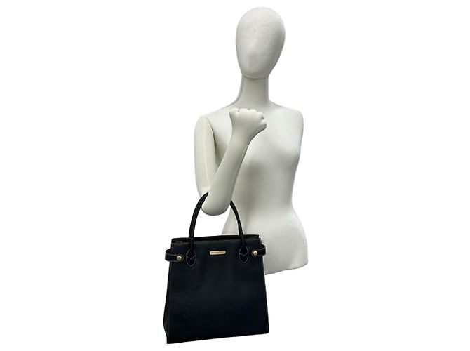 Burberry Nova Check Lederhandtasche mit Logo-Plakette - Ansicht 2