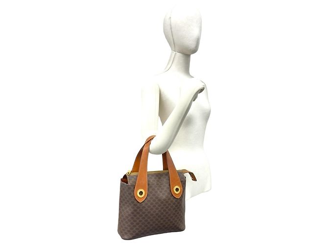 Céline Borsa a mano CELINE Vintage Macadam Blazon Pattern in pelle Mini Tote Bag - vista 2