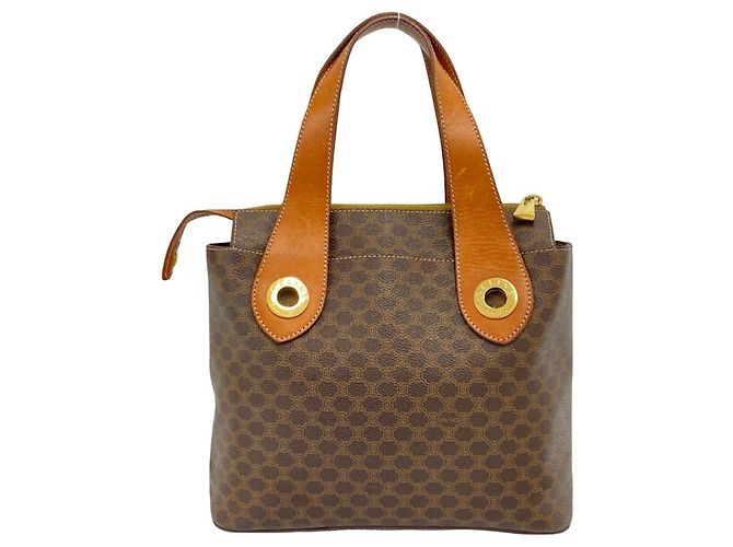 Céline Borsa a mano CELINE Vintage Macadam Blazon Pattern in pelle Mini Tote Bag - vista 3