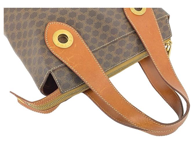 Céline Borsa a mano CELINE Vintage Macadam Blazon Pattern in pelle Mini Tote Bag - vista 4