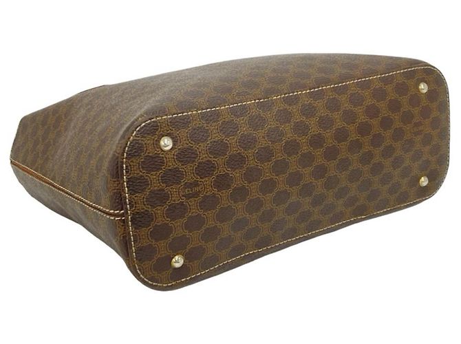 Céline Borsa a mano CELINE Vintage Macadam Blazon Pattern in pelle Mini Tote Bag - vista 7