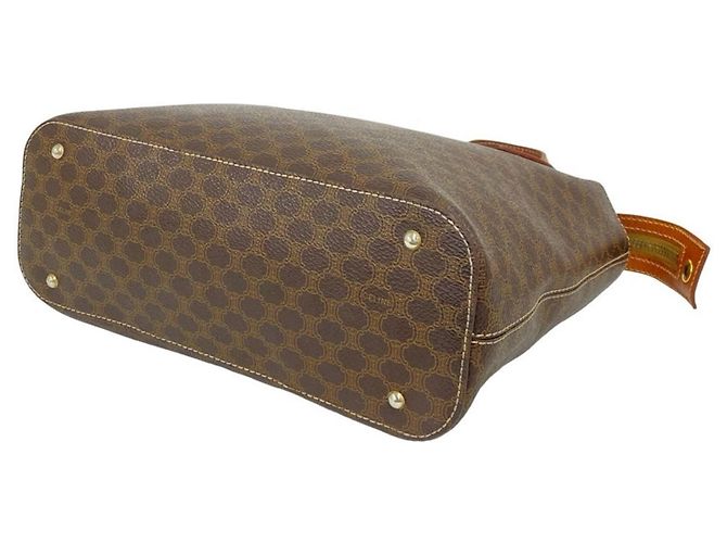Céline Borsa a mano CELINE Vintage Macadam Blazon Pattern in pelle Mini Tote Bag - vista 8