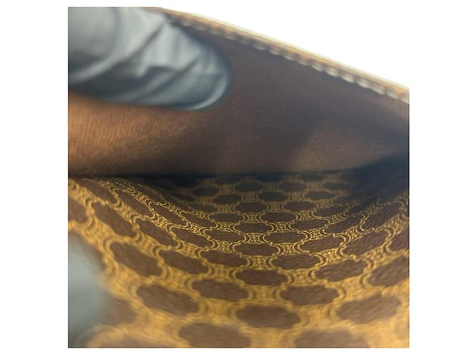 Céline Sac à épaule mini en cuir Celine Vintage Macadam Blazon Pattern Triomphe - vue 10