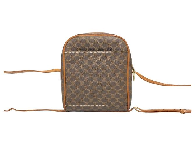 Céline Sac à épaule mini en cuir Celine Vintage Macadam Blazon Pattern Triomphe - vue 3