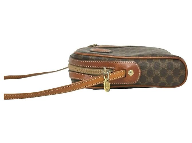 Céline Sac à épaule mini en cuir Celine Vintage Macadam Blazon Pattern Triomphe - vue 5
