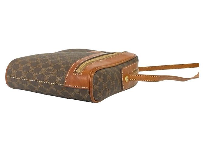 Céline Sac à épaule mini en cuir Celine Vintage Macadam Blazon Pattern Triomphe - vue 8