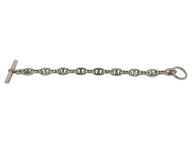 Hermès Pulseira de Berloques Hermes Chaine d'Ancre MM em Prata Esterlina - vista 6