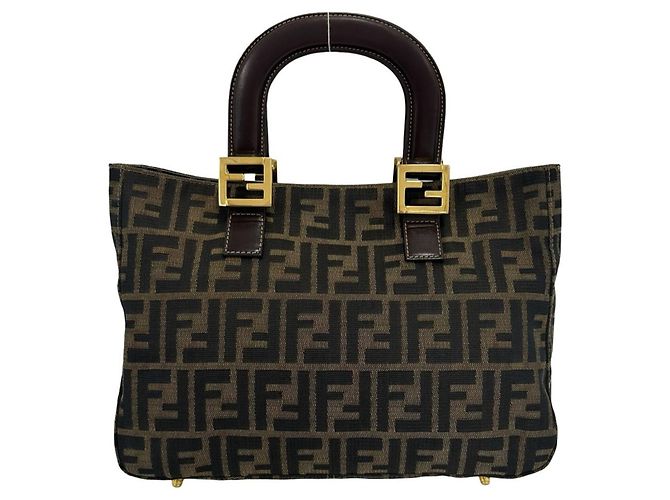 Borsa Fendi Vintage Zucca FF Pattern - vista 3