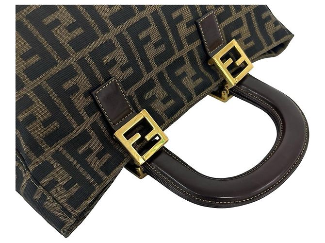 Borsa Fendi Vintage Zucca FF Pattern - vista 4