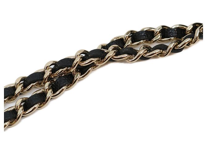 Borsa a tracolla Mini Chain Wallet in pelle caviar nera Chanel - vista 7