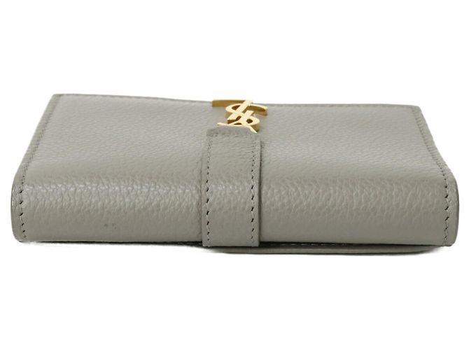 Autre Marque Saint Laurent Kartenetui aus grauem Leder - Ansicht 3