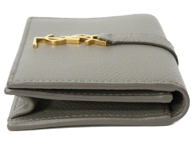 Autre Marque Saint Laurent Kartenetui aus grauem Leder - Ansicht 6