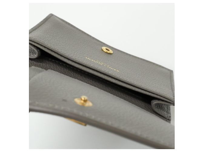 Autre Marque Saint Laurent Kartenetui aus grauem Leder - Ansicht 8
