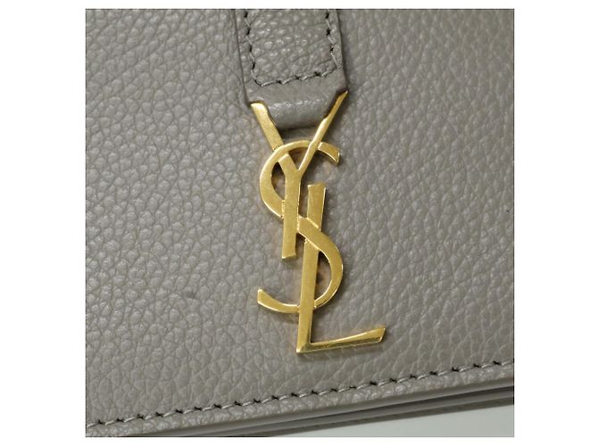 Autre Marque Saint Laurent Kartenetui aus grauem Leder - Ansicht 9