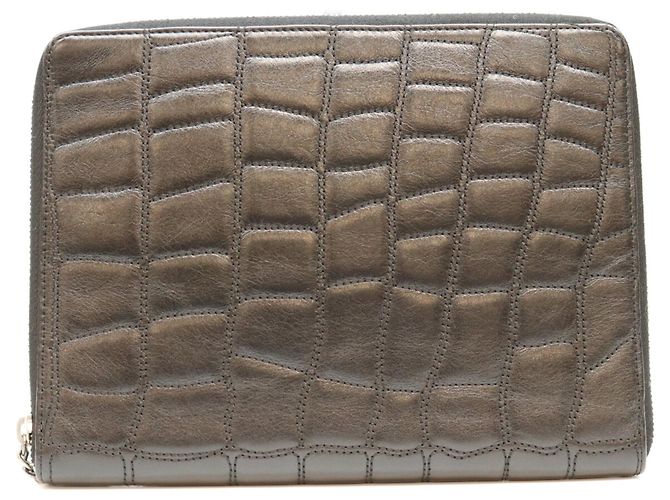 CHANEL Black Leather Notebook Cover Bookcase Pouch - view 2