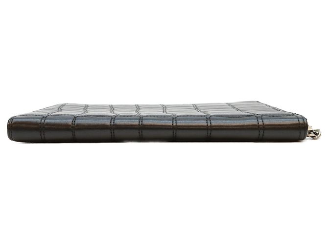 CHANEL Black Leather Notebook Cover Bookcase Pouch - view 3