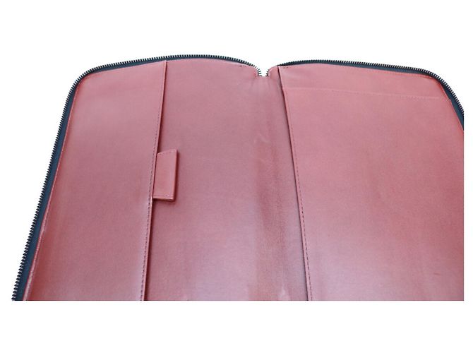 CHANEL Black Leather Notebook Cover Bookcase Pouch - view 8