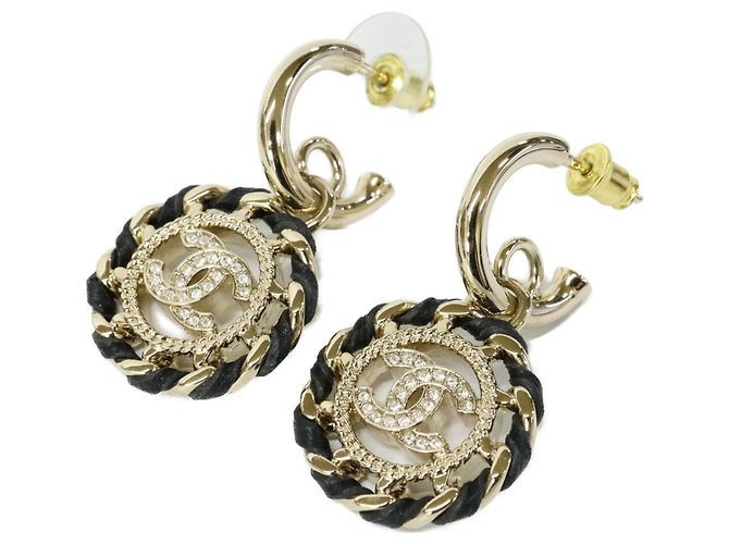 Orecchini Chanel B26C con strass, design a catena e logo Coco Mark - vista 6